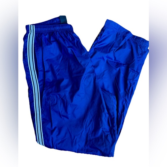 Footlocker zip ankle jogger pants men’s SZ Large Blue-side stripe Y2K windbreake - Picture 1 of 10